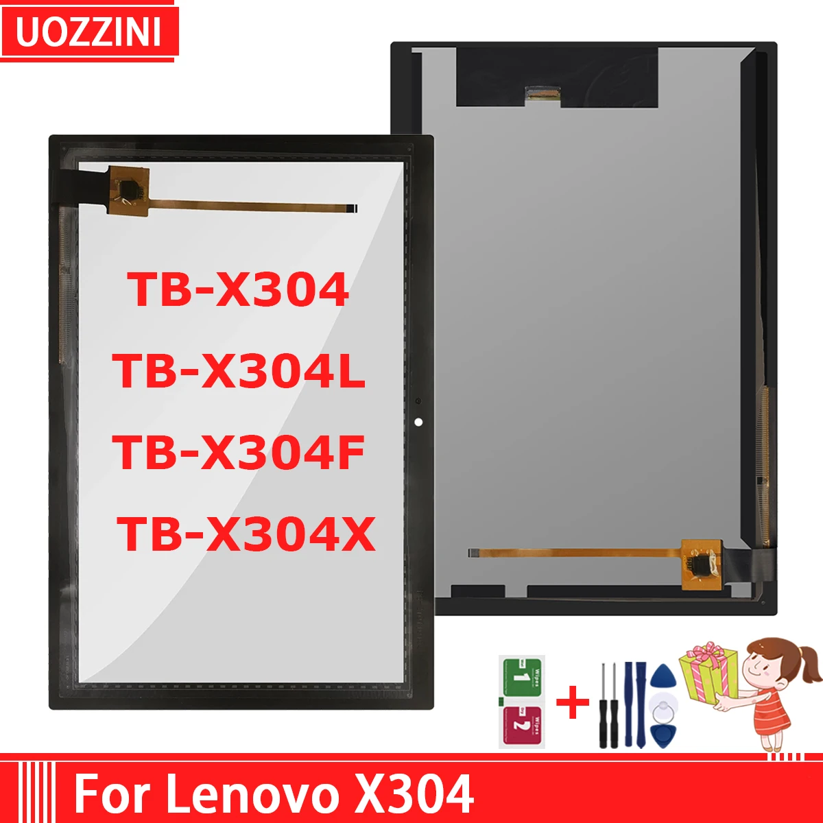 מסך מגע Lenovo Tab 4 TB-X304L TB-X304F TB-X304N/X X304 תצוגת LCD לוח הדיגיטציה הרכבה החלפה - 0