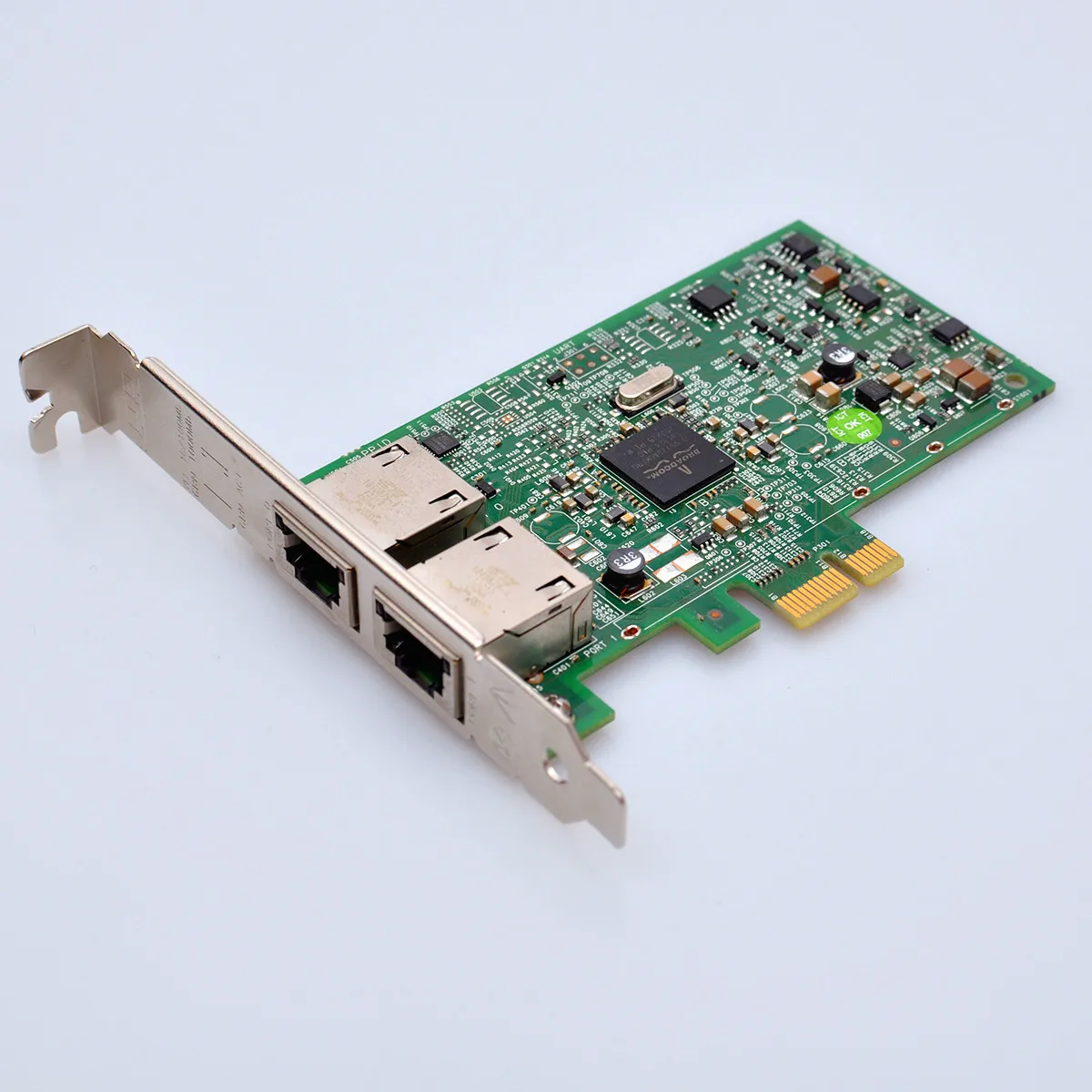 מקורי Broadcom 5720 BCM5720 557M9 כפול 2 יציאת רשת Gigabit באינטרנט כרטיס PCI-E X1 עבור Dell גרסה 00FCGN 0FCGN - 0