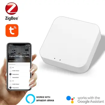 Tuya ZigBee חכמה שער רכזת בית חכם גשר חכם החיים אפליקציה אלחוטי שלט רחוק עובד עם אלקסה הבית של Google