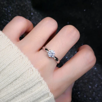 טבעת אופנתית צבע כסף CZ קריסטל ההצעה טבעות Dropshipping תכשיטים הסיטוניים עבור נשים האהבה מתנה