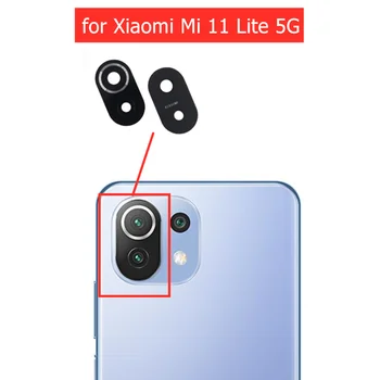 2pcs Xiaomi Mi 11 לייט 4G 5G מצלמה עדשת זכוכית מאחור עדשת מצלמה אחורית עם דבק 3M על החלפת תיקון חלקי חילוף