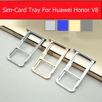 מקורי זיכרון & SIM-מגש עבור Huawei הכבוד V8 אל-20 SD & מחזיק כרטיס ה Sim-מתאם חריץ טלפון נייד קטן לתקן חלקים