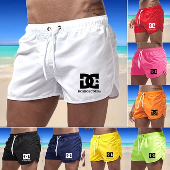 הקיץ יבש מהירה כושר Mens מכנסיים בגד ים מזדמנים מותג יוקרה Beachwear מכנסי ספורט ספורט קצרים