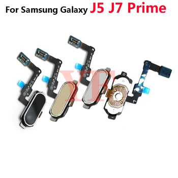 עבור Samsung Galaxy j-7 J5 ראש 0ne5 one7 2016 G570 G610 G530 G730 כפתור הבית Touch ID חיישן טביעות אצבע מקש חזרה להגמיש כבלים