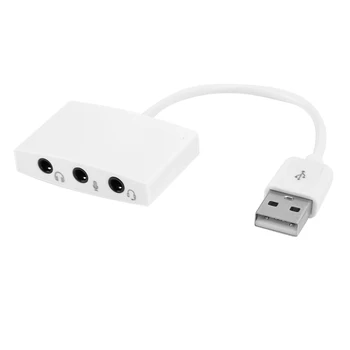 USB 2.0 מתאם כרטיס קול חיצוני 3D 7.1 ערוצים, ממיר למחשב נייד