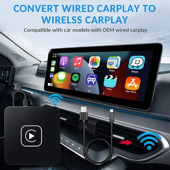 מיני Carplay עבור תיבת הטלפון הנייד מחובר המכונית מכונת הקווית האלחוטית של Apple Carplay Smart Box Android AUTO מתאם