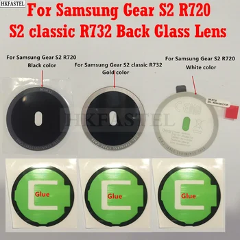 עבור Samsung Gear S2 R720 S2 קלאסי R732 R735 השעון זכוכית מכסה הסוללה עדשה אחורית דיור תיק בחזרה עדשה + דבק