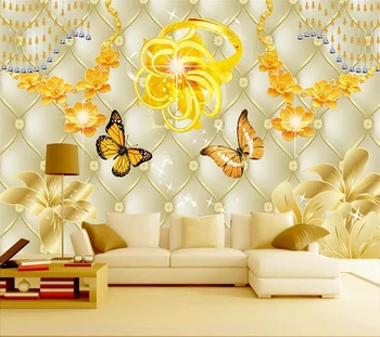 beibehang טפט מותאם אישית 3d ציור קיר הסלון מסעדת קישוט ציור יהלום פרח הטלוויזיה רקע קיר נייר ציור 3D