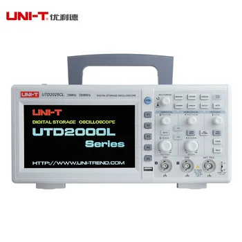 יחידת UTD2025CL UTD2072CL UTD2152CL דיגיטלי אוסצילוסקופים 2 ערוץ 25/50/70/150MHZ,7 אינץ ' widescreen LCD מציג