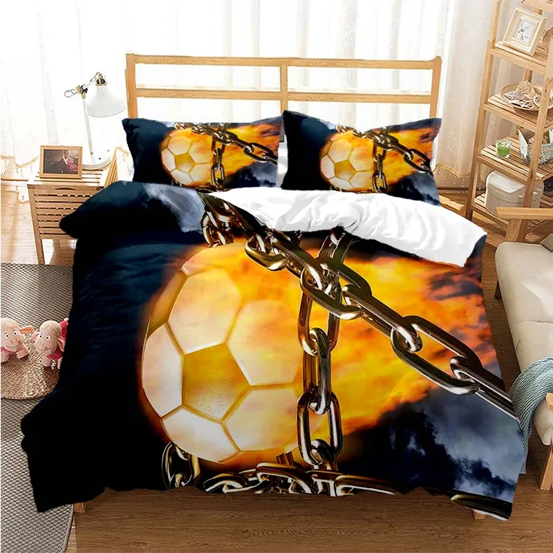 כדורגל סטים מצעים כדורגל סט מצעים שמיכה לכסות בשמיכה במיטה אחת תאום מלא המלכה ילדים ילדה בנים מתנה מיטה עם מיטה זוגית - 1