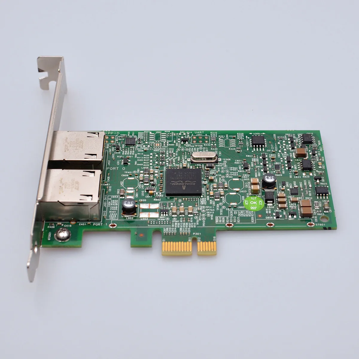 מקורי Broadcom 5720 BCM5720 557M9 כפול 2 יציאת רשת Gigabit באינטרנט כרטיס PCI-E X1 עבור Dell גרסה 00FCGN 0FCGN - 1