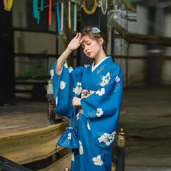 קימונו יפני מסורתי תלבושות קימונו קוספליי יפני קימונו יאקאטה נשים הבגדים הנשי אובי קימונו Cosplay 2020 FF2668