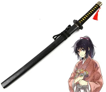 אנימה יפנית Hakuouki חרב קטאנה Wakizashi Chizuru יוקימורה Cosplay אביזרים דקורטיביים חרבות חדות עץ
