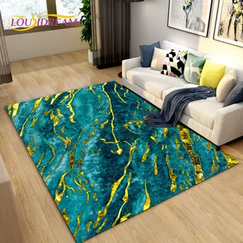 נורדי ירוק זהב השיש יוקרה באזור השטיח גדולים,שטיח, שטיחים עבור הסלון חדר השינה ספה שטיח קישוט,ילד החלקה שטיח הרצפה