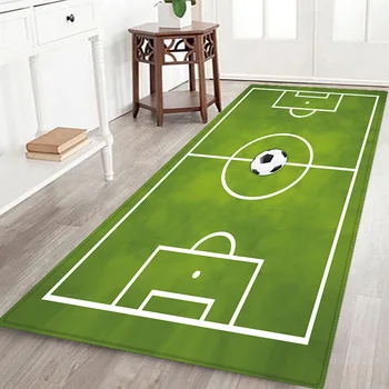 3D כדורגל מודפס הרצפה מחצלת מחצלת דלת הבית שטיח הרצפה בשירותים החלקה מחצלת המטבח לסלון שטיח מחצלת דלת