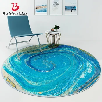 בועה לנשק שטיחים עבור הסלון המודרני מופשט אמנות הים הכחול שולחן קפה בבית ומקושט החלקה אישית שטיח הרצפה