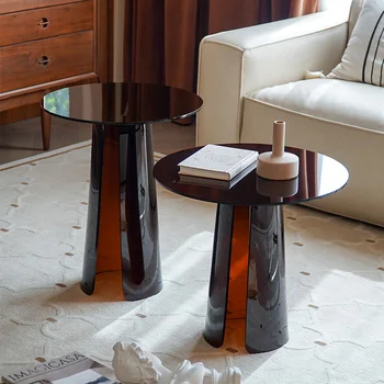 עיצוב שולחן זכוכית מתקדמות יצירתי נורדי יוקרה שולחן השינה סין מינימליסטי Muebles Para El Hogar הרהיטים בסלון