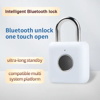 נייד Bluetooth חכם לנעול את המנעול מהר לפתוח Keyless נטענת USB הדלת USB Keyless טביעת אצבע, מנעול מזוודה תיק