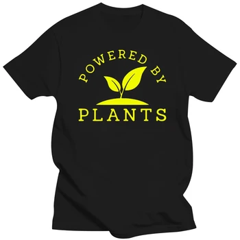 כוח על-ידי צמחים חולצות גברים קיץ יוניסקס צמחוני טבעוני טי-שירט מצחיק Tshirts נקבה גברים זכר עדכני בדיחה טי מקסימום