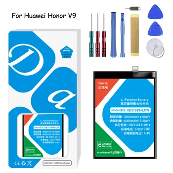 XDOU הסוללה של הטלפון HB376994ECW עבור Huawei הכבוד V9 8 Pro דאק-AL20 דאק-TL30 החלפת 4000mAh Bateria כלים חינם 2023