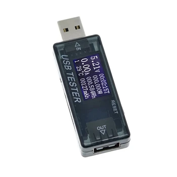 דיגיטלי מד המתח וולט מטר בנק כוח Wattmeter בודק מתח USB הנוכחי בודק מתח שחור