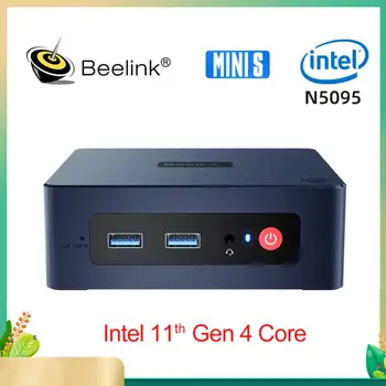 ניצחון 11 Mini PC Intel Gen 11 ג ' ספר אגם N5095 Beelink Mini S DDR4 8G128G 16GB 512GB SSD 1000M LAN Desktop Dual Wifi BT4.0