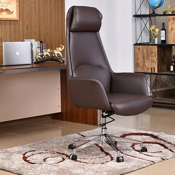 2023 אור חדש יוקרתי מודרני פשוט המשרד הרמת עור כיסאות מסתובבים ארגונומיה נורדי ללמוד הבוס ים כיסא המחשב