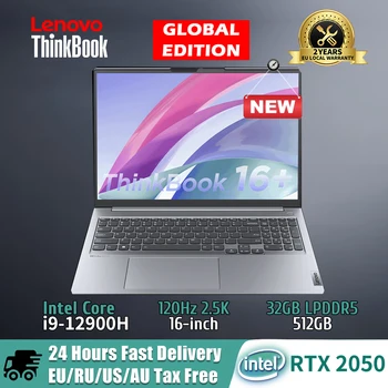 חדש Lenovo ThinkBook 16+ מחשב נייד i9-12900H/i7-12700H/i5-12500H RTX2050 16G/32GB 512G/1T/SSD 2TB 16