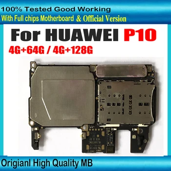 מלא עובד המקורי סמארטפון Mainboard עבור HUAWEI P10 לוח האם 64gb 128gb לוח אמא המעגל צלחת מבחן טוב