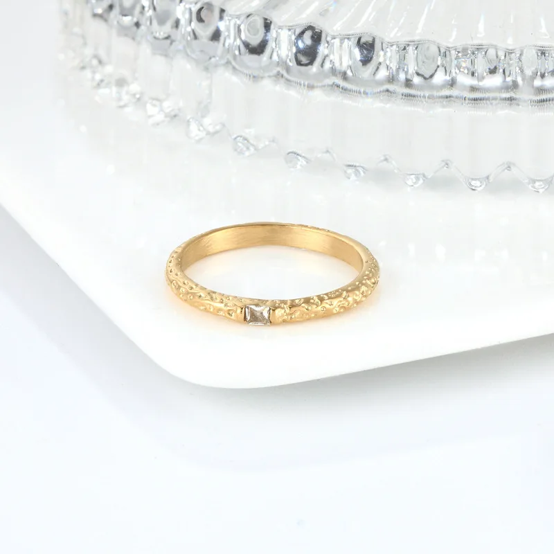 יוקרה קריסטל טיטניום פלדה נשים טבעת לבן ים פגז קריסטל טבעת של הזוג טבעת האהבה תכשיט מתנה - 4
