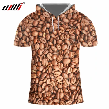 UJWI האיש האהוב פולי קפה ברדס חולצת טי 3D יצירתיות מזון טי-שירט הכי מוכר מזדמן מודפס חולצת טריקו במחיר סיטונאי