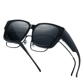 Suncover משקפי שמש קליפ על מקוטב עבור אופטי לשני המינים משקפיים משקפי לילה נהיגה משקפיים אנטי UV הוכחה