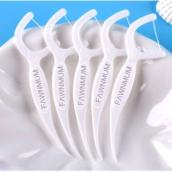 50Pcs/סט שיניים Flosser היגיינת שיניים מקלות שיניים מים לניקוי הפה והשיניים לבחור שן מרים עם חוט דנטלי במקרה נייד
