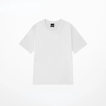 בקיץ כותנה חולצת טי זוג לבן שרוול קצר Tees רופף אופנה 100% כותנה חולצות לנשים וגברים בגדים בצבע אחיד