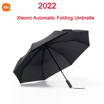 2022 Xiaomi Mijia אוטומטי קיפול מטריה שמש גשום אלומיניום עמיד למים Windproof UV גבר ואישה קיץ חורף UPF50+