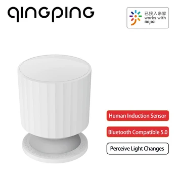 Qingping אינדוקציה גוף אדם חיישן בית חכם תואם Bluetooth אלחוטית תנועה חיישן התאורה הסביבתית לעבוד עם אפליקציה Mijia