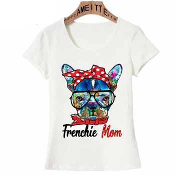 קיץ אופנה נשים חולצה יפה בולדוג צרפתי אוהבי חולצת מזדמן הלבשה ילדה מזדמנים צמרות מצחיק הכלב עיצוב נקבה טי