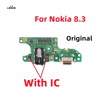 100% מקוריים USB לטעינה יציאת מטען לוח להגמיש כבלים עבור Nokia 8.3 עגינה מחבר תקע עם מיקרופון טעינה מהירה