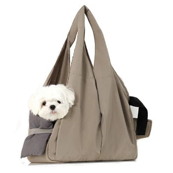 נושאת תיק כלבים קטנים לנשימה יד/כתף נושא הכלב שקית עם משטח רך נייד תרמיל לכלב טיול מסיבת פיקניק
