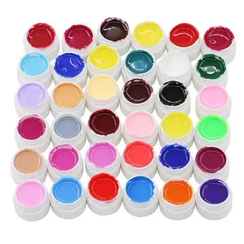 50% שווה מכירת 30/36 יח 'צבע עיצוב מניקור נייל אמנות UV ג' ל טהור מקצועי צבעוני ציפורן ג ' ל UV להגדיר