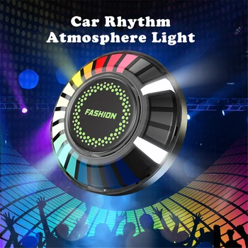 המכונית RGB LED הרצועה נשמע שליטה קולית קצב אווירה האור המוזיקה קצב מנורת מטהר אוויר 256 צבעים אפשרות בקרת יישום