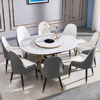 סיבוב חדש יוקרה משולבת שולחן האוכל נשלף שולחן המטבח עם הפטיפון מסעדה רהיטים 식탁 ריהוט הבית